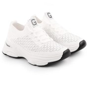 Resim Guja 25Y309-3 Kadın Taşlı Triko Streç Kalın Taban Spor Ayakkabı 