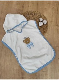 Resim Bebek Banyo Havlusu%100 Pamuklu Başlıklı Havlu Pareo Hediyelik Yumuşacık Su Emici Nakışlı 