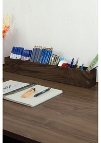 Resim Woodsaka Reka 8 Bölümlü Ayarlanabilir Kalemlik Organizer - Ceviz 