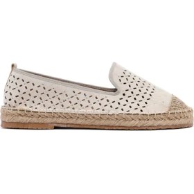 Resim Derimod Kadın Bej Fileli Süet Espadril 25SFE402710 