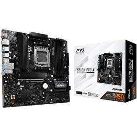 Resim Asrock B850M PRO-A 8000MHz DDR5 Soket AM5 M.2 USB 3.2 HDMI mATX B850M PRO-A Anakart 
