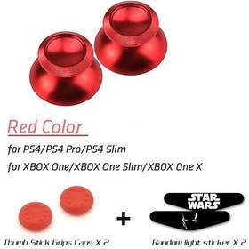 Resim Kırmızı-alüminyum Metal Og Joystick Başparmak Çubuğu Kavrama Kapağı Playstation 4 Ps4 Slim Pro Xbox One Slim D 