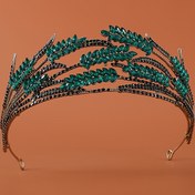 Resim Yeşil ve Siyah Tüy Tasarımı ile 1 adet Bohemiyen Taç - Düğünler, Partiler ve Özel Günler için Şık Çinko Alaşım Başlık - Gelinler, Gelinlikler ve Şık Kadınlar için Mükemmel, Gelinlik Başlığı | Bohemiyen Taç | Detaylı El Sanatlığı 