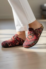 Resim LAND OF CORK LC Anatomik Unisex Doğal Mantar Taban Kilim - Keçe Terlik 