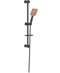 Resim Monavit Mega Brown Black Sürgülü Siyah Duş Takımı Seti MVT3255 