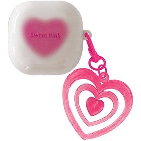 Resim Microsonic Samsung Uyumlu Galaxy Buds Pro Kılıf Süslü Renkli Kalp Desenli Pembe 