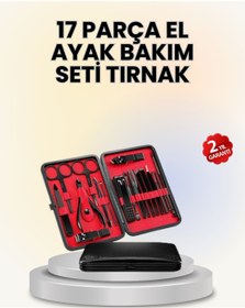 Resim Skygo 17 Parçalık Deri Kaplamalı Manikür Seti 