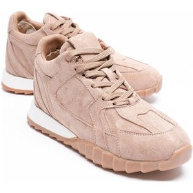 Resim Kadın Süet Spor Ayakkabı Gizli Ökçeli 5 Cm Vizon Vastina Vizon 