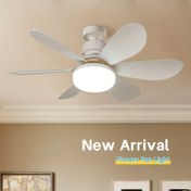 Resim 40W Kompakt E27 Vidalı Fan Işığı Paketi, Aydınlatma ve Uzaktan Kumanda ile birlikte gelir, Üç Ayarlanabilir Rüzgar Hızı sunar, Garaj, Yatak Odası, Oturma Odası, Çalışma Odası, Mutfak veya Banyo için idealdir - Kurulum Kolaydır! 