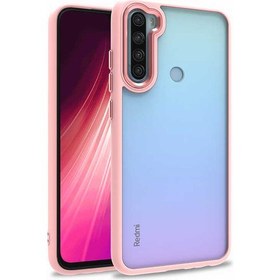 Resim Xiaomi Redmi Note 8 Kılıf Kamera Korumalı Darbe Emici Renki Parlak Kenar Şeffaf Silikon Kapak 