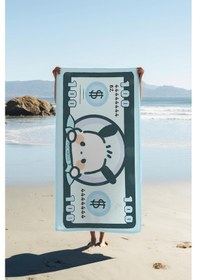 Resim Dijital Baskı Plaj Deniz Havlusu Tavşan Figürlü Dolar Peştamal Hvl0109 Renkli 