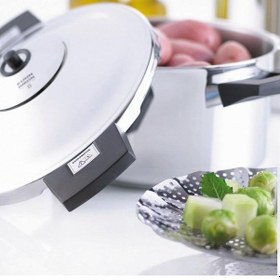 Resim Kuhn Rikon 3013 Duromatic 6 + 4 Litre İnox 24 Cm Düdüklü Tencere Gri 