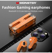 Resim Monster Xkt08 Kulaklık Bluetooth 5.3 Gerçek Kablosuz Kulaklık Düşük Gecikme Red 