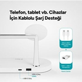 Resim Ttec Aircharger Quattro M Magsafe Uyumlu Led Li Kablosuz Hızlı Şarj Standı 