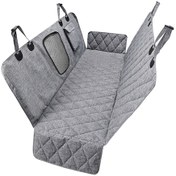 Resim Cbtx Ldlc Czd-u-03 Araba Arka Koltuk Koruyucu Oxford Kumaş Pet Köpek Araba Arka Koltuk Minderi Mat Mesh Pencereli - Gri 