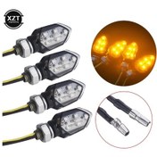 Resim 4 Adet/takım Mini Motosiklet Duman Lens Dönüş Sinyal Işığı 5led 12 V Amber 1 ADET 