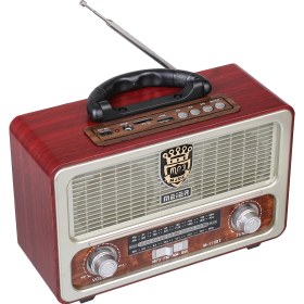 Resim Meirer M 111 Bt Usb Sd Nostaljik Görünümlü Bluetoothlu Fm Am Sw Radyo 