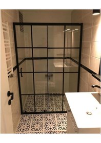 Resim Blackline Luxuryline Siyah İki Duvar Arası Cam Duşakabin H:190 Siyah 