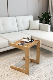 Resim Jest Dekor Konsept Hilal C Sehpa – Koltuk Kenarı Servis Sehpası | Laptop, Kahve, Kitap Sehpası 