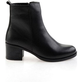Resim Siyah Hakiki Deri Kadın Bot & Bootie K02286001103 Siyah 