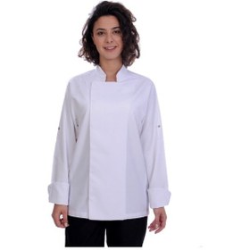 Resim Unisex Aşçı Ceket Koltuk Altı Fileli Beyaz 