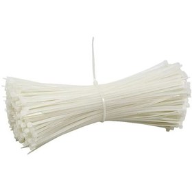 Resim 300 Adet - 20cm Cırt Kelepçesi 5 250mm Kablo Bağı - Beyaz 300 Adet 