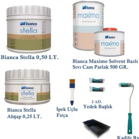 Resim Bianca Stella Mutfak Tezgahı Ahşap Desen Boyama Seti 