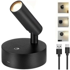 Resim Ledx Al-xyd05 Çok Fonksiyonlu Dokunmatik Şarjlı 1200mah Duvar Aplik 3000k-4000k-6500k Type-c Şarj Girişli 