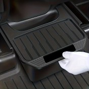 Resim Kapaklı Alt Koltuk Depolama Kutusu, TPE+ABS Reçine Araba Düzenleyici, for Tesla Model Y için Araç İçi Düzenleme için Aksesuar Modifikasyonu 