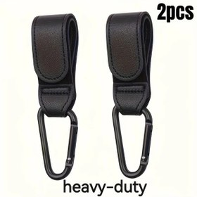 Resim Willowhaven Siyah 2li Pu Deri Bebek Arabası Askısı Taşınabilir Alışveriş Çantası Kancası Diğer 