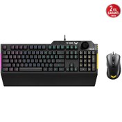 Resim Asus TUF Gaming Combo K1 Mech-Brane Rgb Türkçe Oyuncu Klavyesi + M3 Optik Oyuncu Mouse 