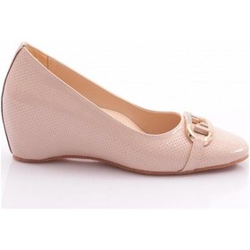 Resim Dgn 24364 Kadin Metal Aksesuarli Dolgu Topuklu Ayakkabi 24364-2428-R0152 Bej 