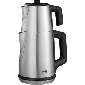 Resim Beko BKK 2220 Çelik Demlikli Elektrikli Çay Makinesi Modern Tasarım Metal Malzeme 