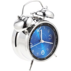 Resim 1 Adet 4 İnç Metal Çalar Saat, Sessiz Gece Lambası, Yüksek Çözünürlüklü Cam, Yatak Odası, Komodin, Ofis, Ev Dekorasyonu, Hafif Uyuyanlara/Öğrencilere/Yaşlılar İçin Uygun Süper Çalma Fonksiyonlu, Doğum Günü/Hediye, Noel 