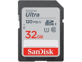 Resim SanDisk Ultra SDHC Hafıza Kartı 32GB 120MB/sn Class 10 UHS-I SDHC ve SDXC Uyumlu Dayanıklı 