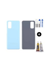 Resim Samsung S20 Sm-g981 Uyumlu Arka Pil Kapağı Mavi + Montaj Seti Çok Renkli 