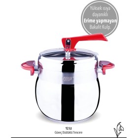 Resim Fms Güveç Düdüklü Tencere Kırmızı 12 lt 