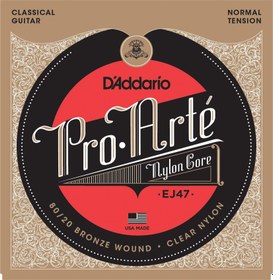 Resim D'Addario EJ47 Pro-Arte Serisi Klasik Gitar Tel Seti (Normal Tension - 80/20 Bronze) 