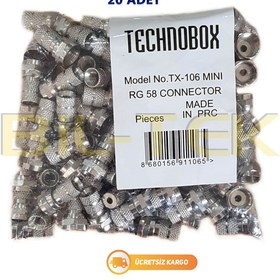 Resim Technobox Rg 58 F Konnektör - 20 Adet 