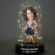 Resim Güzeller Güzeli Karikatürlü Işıklı Fanus Biblo 