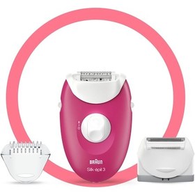 Resim Braun Silk-Epil 3 3410 Kablolu 3 Ek Parçalı Epilatör 