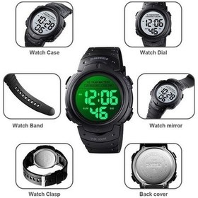 Resim Yingfu Yeni Siyah Skmeı Spor Saatler Erkekler Dijital 100 M Su Geçirmez Çok Fonksiyonlu Kol Saatleri Adam 1560 Çok Renkli Çok Renkli 