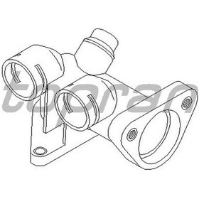 Resim TOPRAN 108196001 Su Flanşı-(Vw: Passat/Audi: A4/A6 1,8 Adr 1,8T Aeb) 