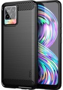 Resim Cbtx Oppo Realme Uyumlu 8/8 Pro Mofi Nezaket Serisi Fırçalanmış Doku Karbon Fiber Yumuşak Tpu Kılıfı 