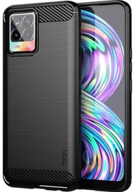 Resim Cbtx Oppo Realme Uyumlu 8/8 Pro Mofi Nezaket Serisi Fırçalanmış Doku Karbon Fiber Yumuşak Tpu Kılıfı 