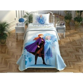 Resim Taç Lisanslı Pike Takımı Dısney Frozen 2 Sısters 120x200 