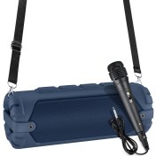 Resim New Rixing NR-6013M Bluetooth 5.0 Taşınabilir Açık Karaoke Kablosuz Bluetooth Hoparlör Mavi (Yurt Dışından) 