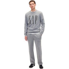 Resim GAP Logo Fleece Erkek Gri Günlük Stil Eşofman Üstü 645634014 