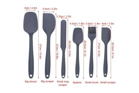 Resim Feyza Design Pratik Silikon Spatula ve Fırça Seti, 6 Parça, Renkli ve Dayanıklı 