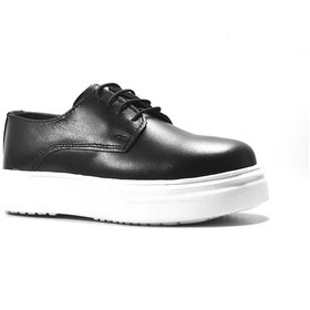 Resim Onlo Ayakkabı 3024 Deri Siyah Kalın Taban Erkek Çocuk Ayakkabı Siyah 